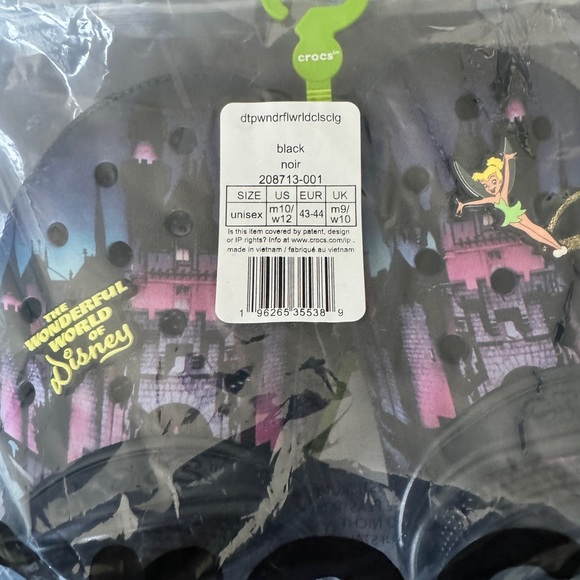 Disney Parks Tinker Bell Wonderful World of Disney 100th Crocs Purple 10M/12W - Picture 3 of 12